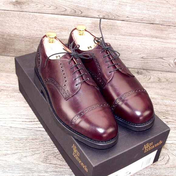 * NIB * $395 Allen Edmonds BENTON 7 E Burgundy * add $15 new Cedar Trees main image 10